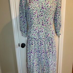 Doncaster 2Pc Summer Blouse with 3/4 Bishop Sleeves and Skirt